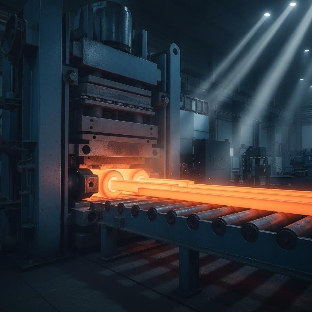 aluminum extrusion process transforming heated billets into precision profiles