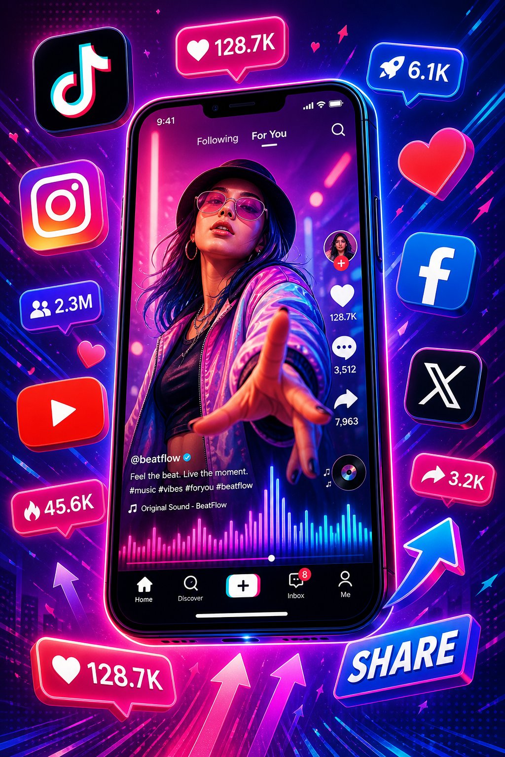 strategic sharing on short form video platforms maximizes reach for ai cover content