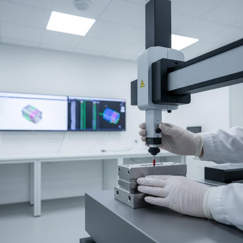 quality inspection process using precision measurement equipment for sheet metal parts