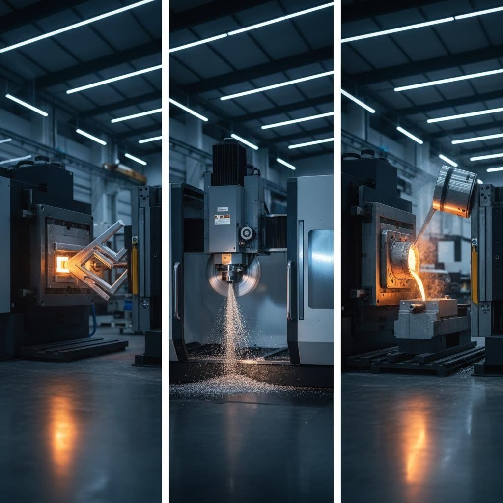 manufacturing method comparison extrusion cnc machining and die casting processes