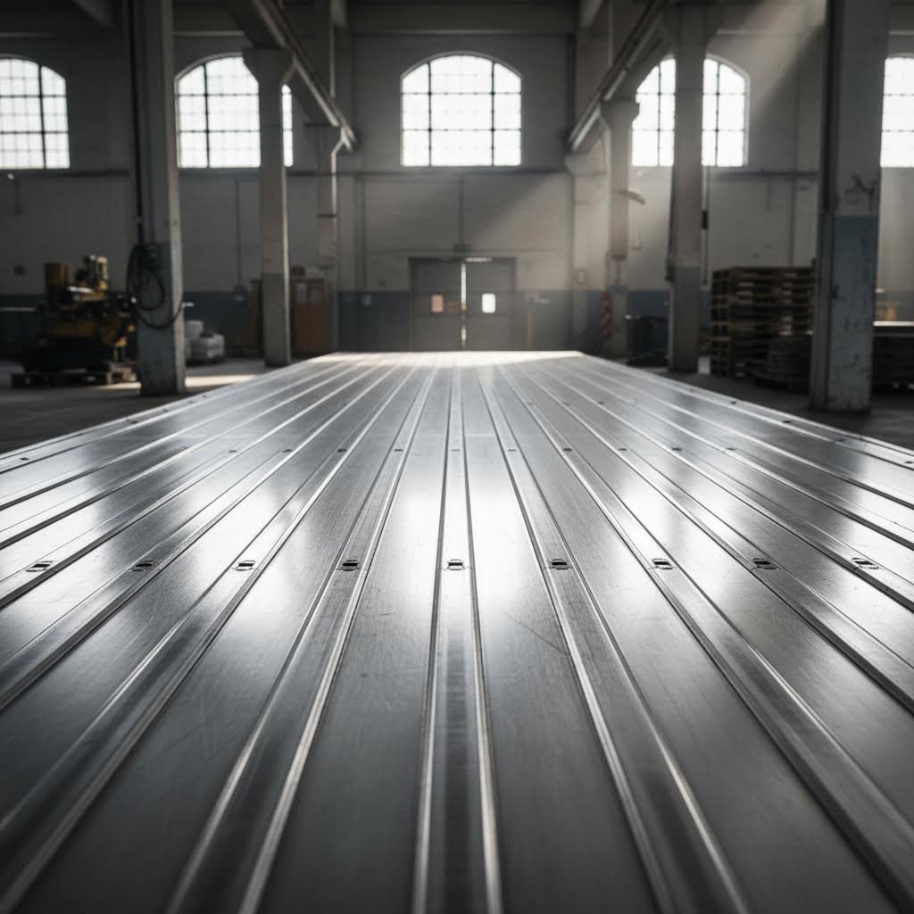 interlocking aluminum trailer decking creating seamless flooring surface