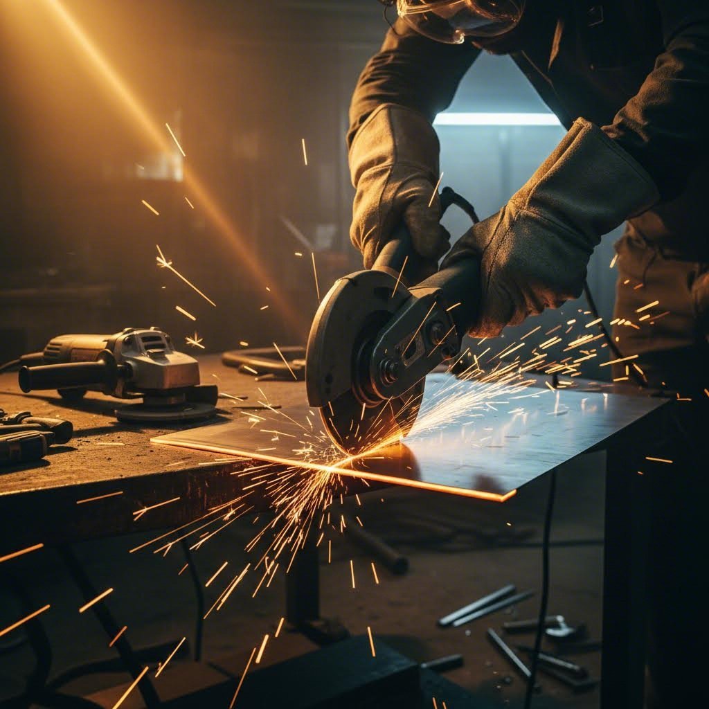 electric shears power nibblers and angle grinders for efficient metal cutting