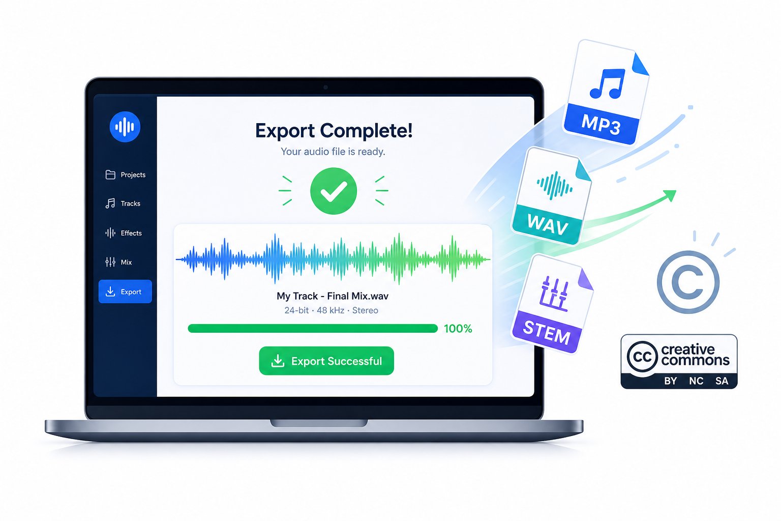 exporting your ai created song in different audio formats while understanding usage rights