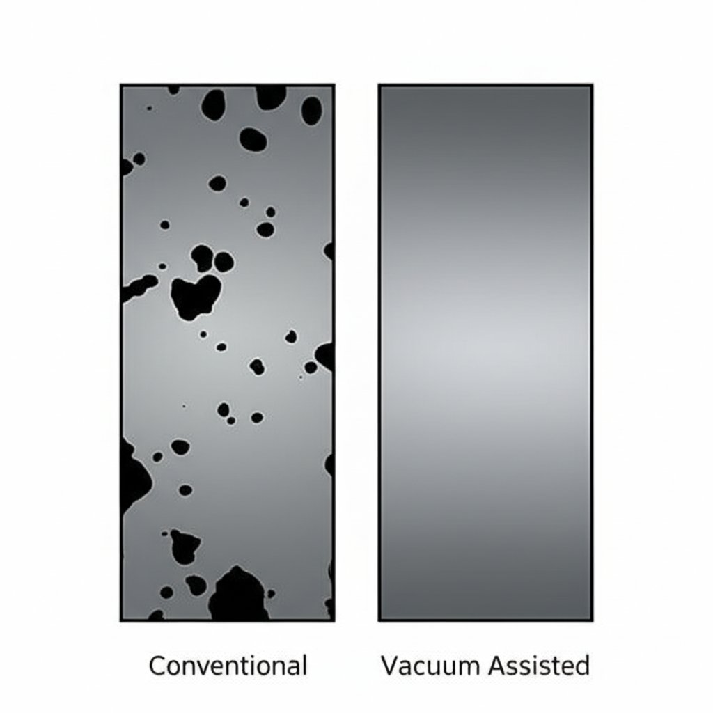 comparison of metal density between conventional and vacuum die casting