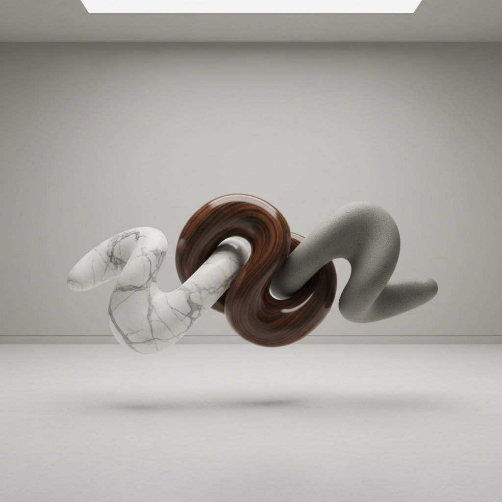 artistic rendering of complex shapes in wood marble and foam created with 5 axis cnc