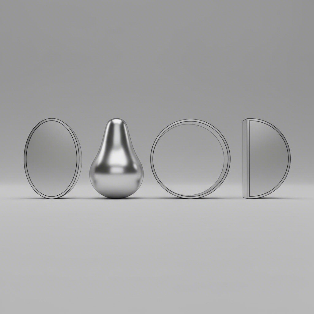 cross sections of common aluminum mast profile geometries