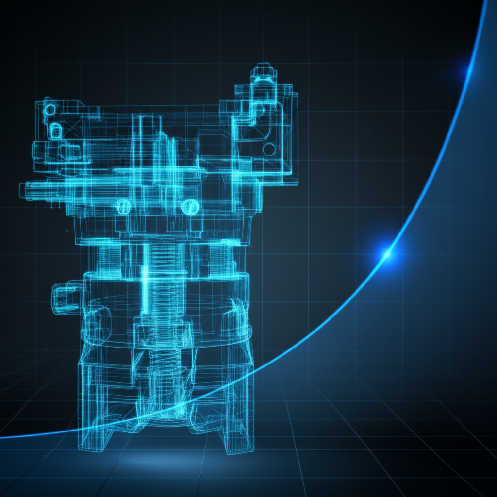 conceptual illustration of tooling amortization in forging showing a financial curve