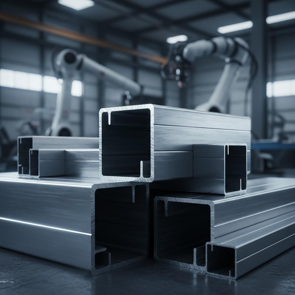 6061 aluminum channel extrusions in various profiles ready for structural applications