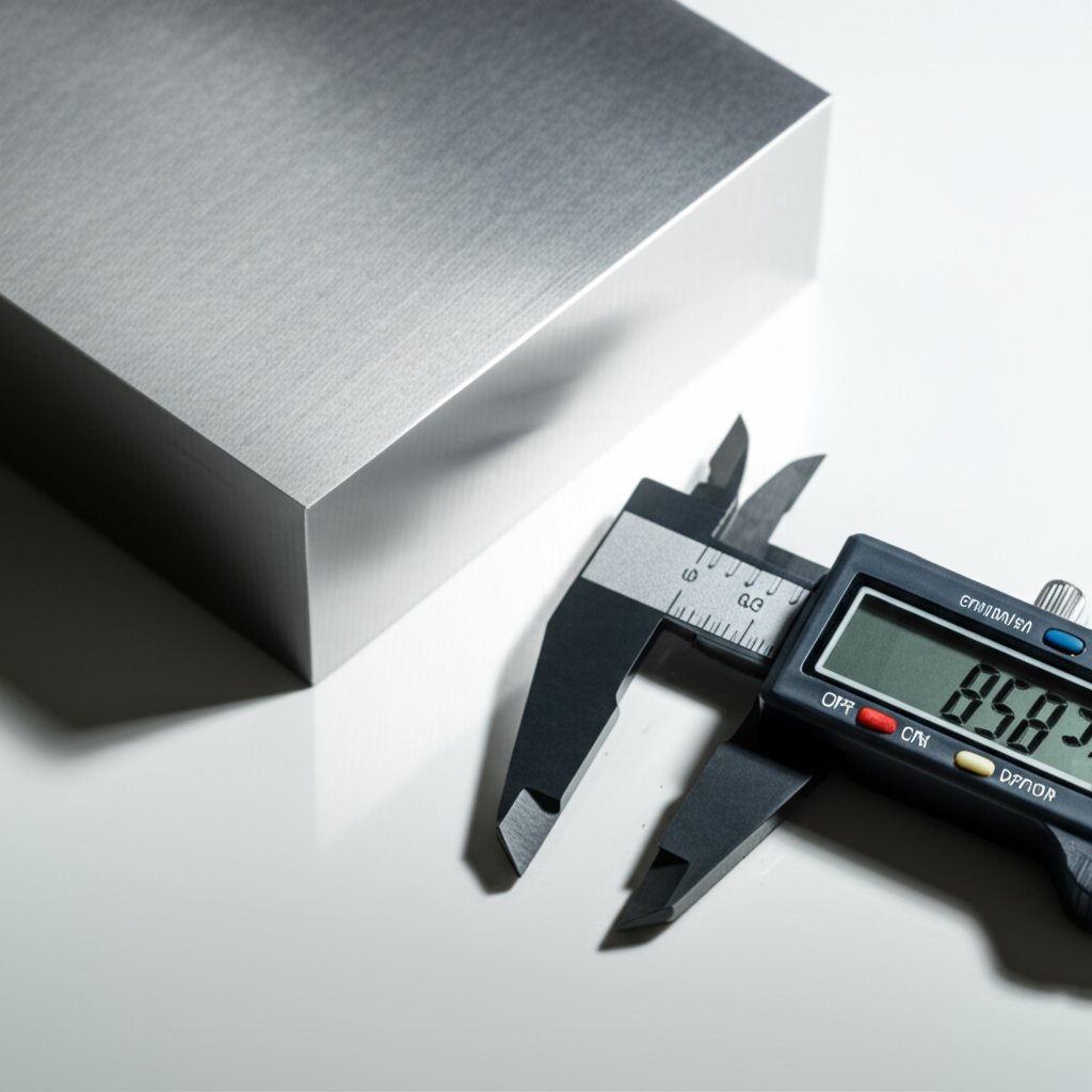 solid 6061 aluminum block representing standard density and precise engineering specifications