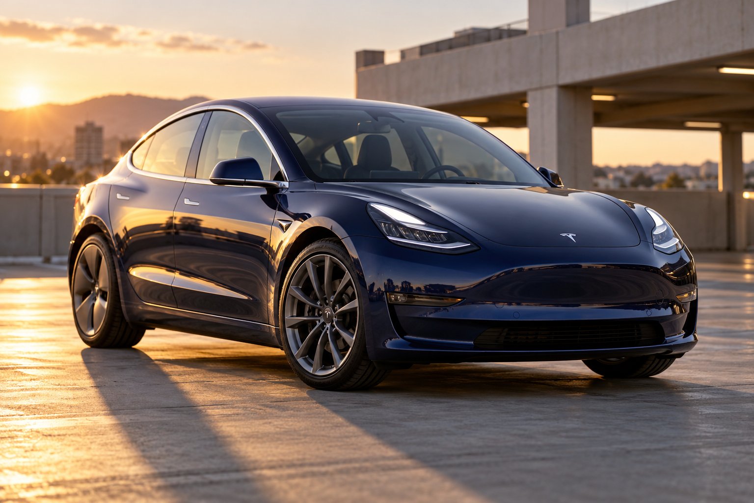 tesla model 3 showcasing 18 inch aero wheels versus 19 inch sport wheels side by side