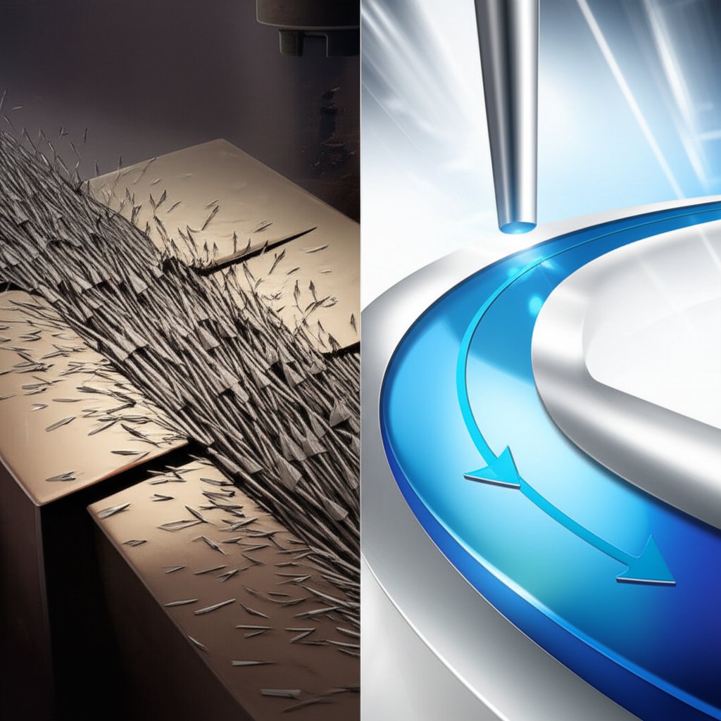 infographic comparing material waste in traditional vs nns manufacturing