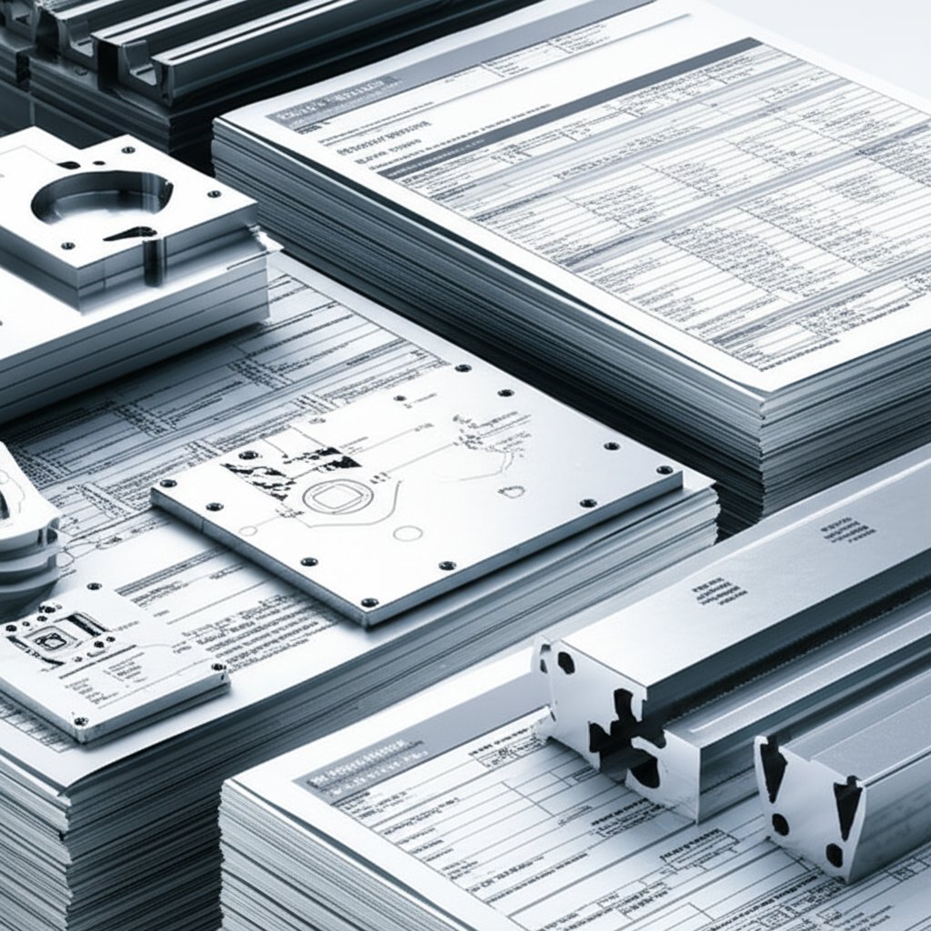 specification documents and anodized aluminum plates for procurement