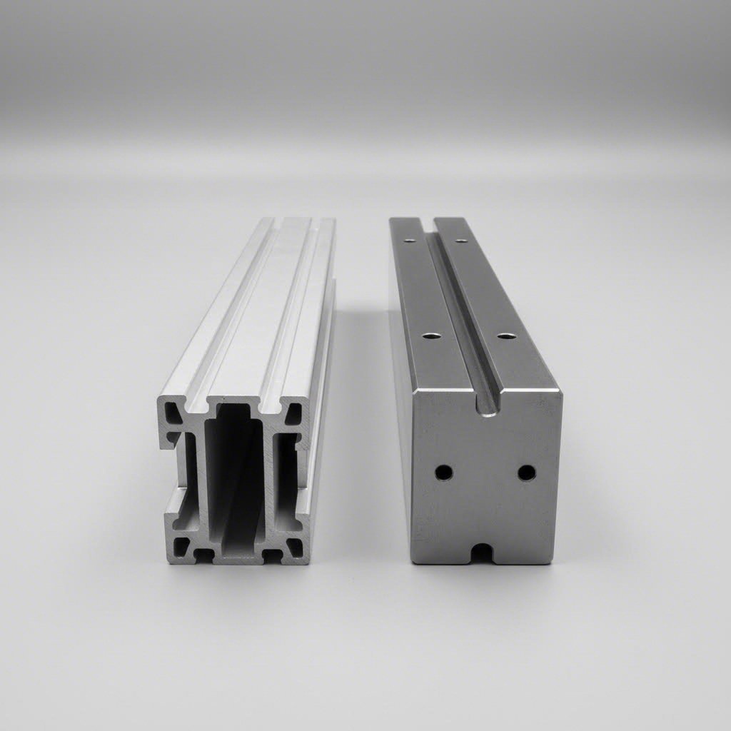 aluminum extrusion profile compared with precision steel linear rail for motion applications