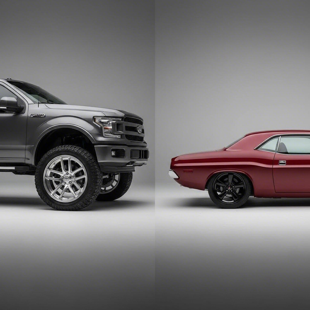 concave wheel applications on truck versus muscle car platforms