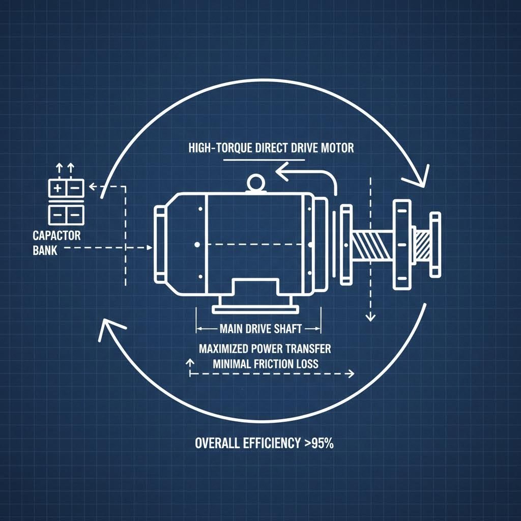 Direct drive servo mechanism with capacitor energy management system
