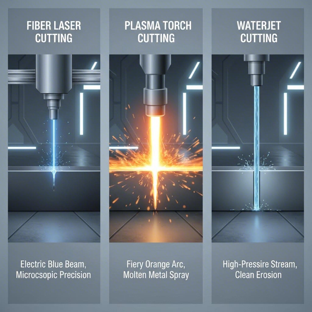 comparison of laser plasma and waterjet steel cutting technologies