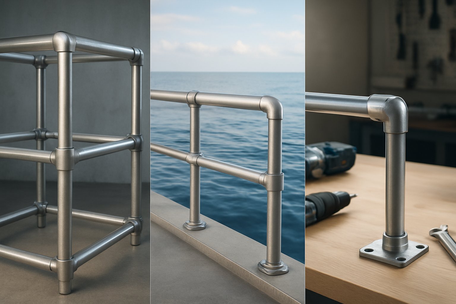 examples of aluminum pipe used in structural marine and light system applications