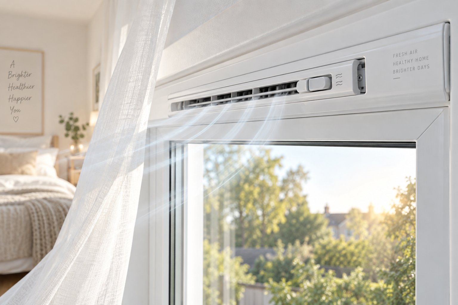 frame integrated trickle vents provide continuous passive ventilation that helps prevent condensation and mould growth