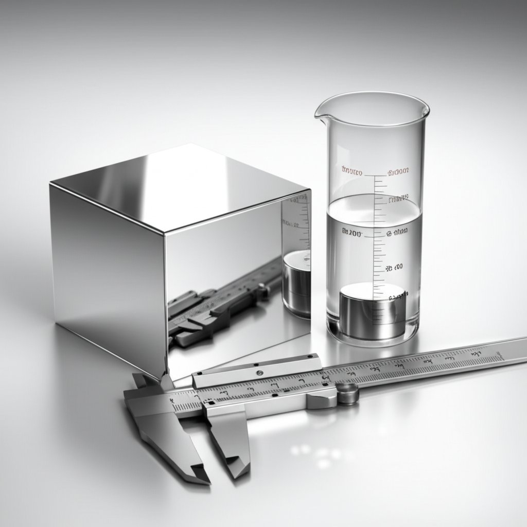 visual representation of measuring the density of 6061 aluminum alloy