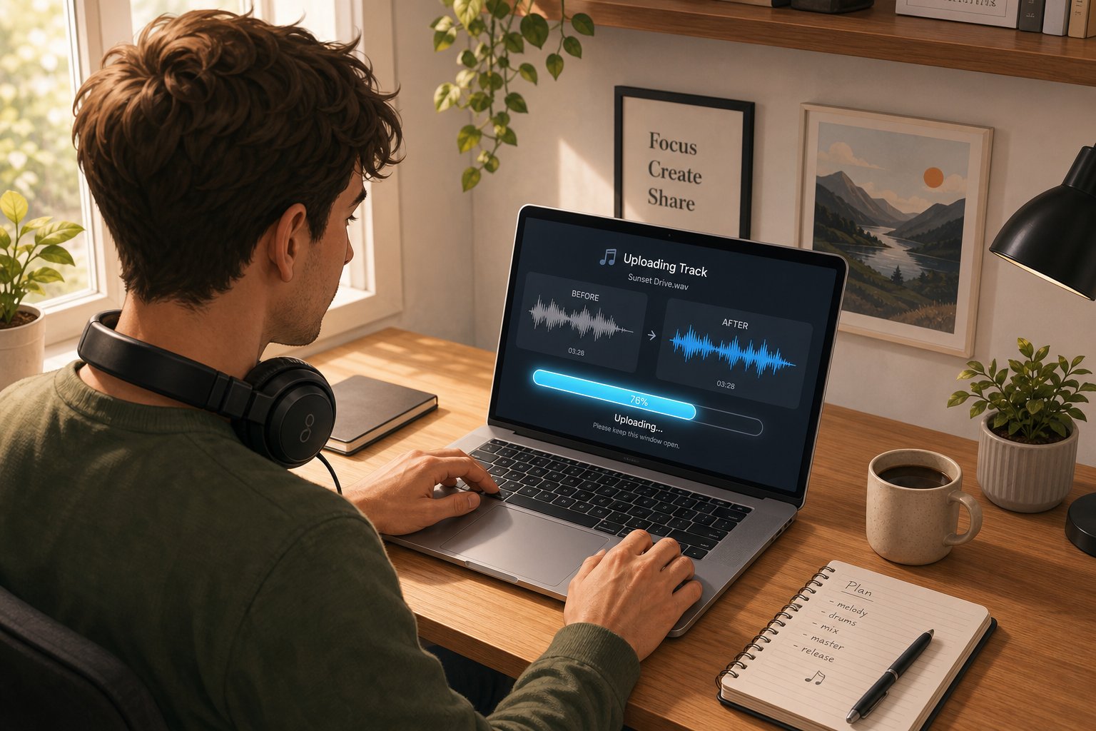 getting started with ai music editing requires only an existing audio file and a few clicks to hear immediate results