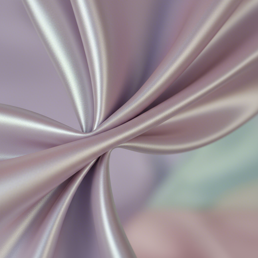 conceptual image comparing the textures of smooth satin and natural silk fabrics