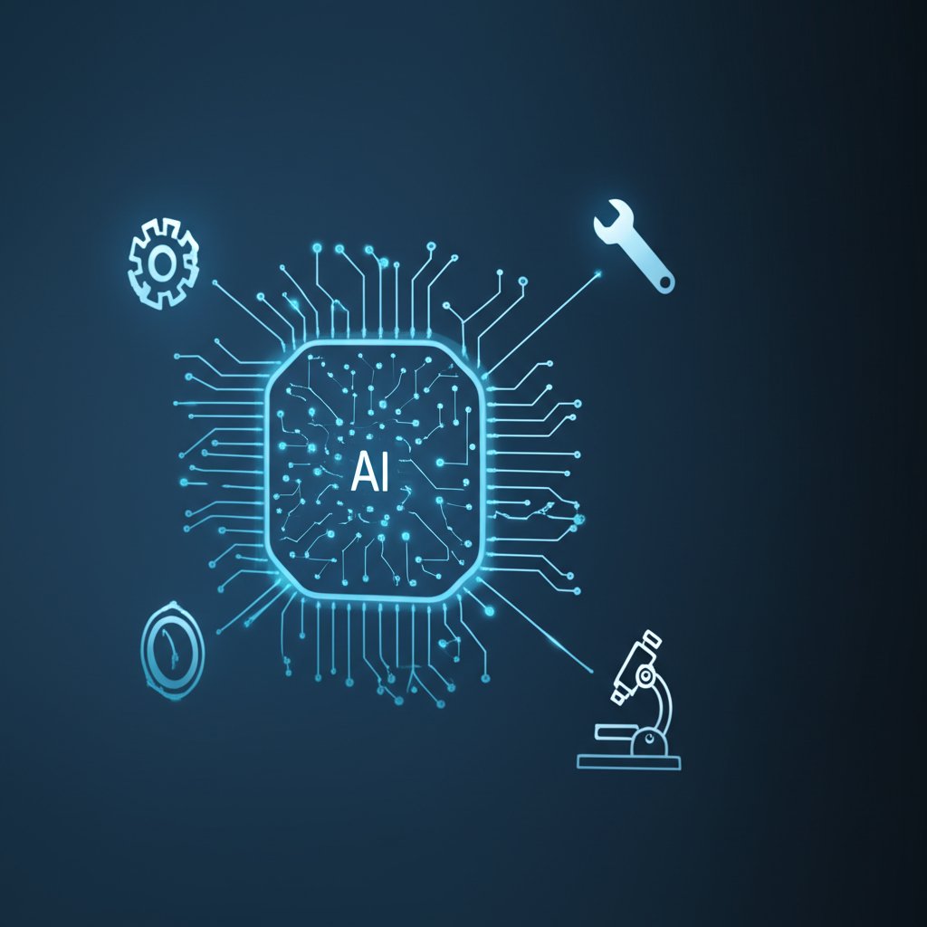 diagram illustrating the key applications of ai in cnc machining including optimization and maintenance