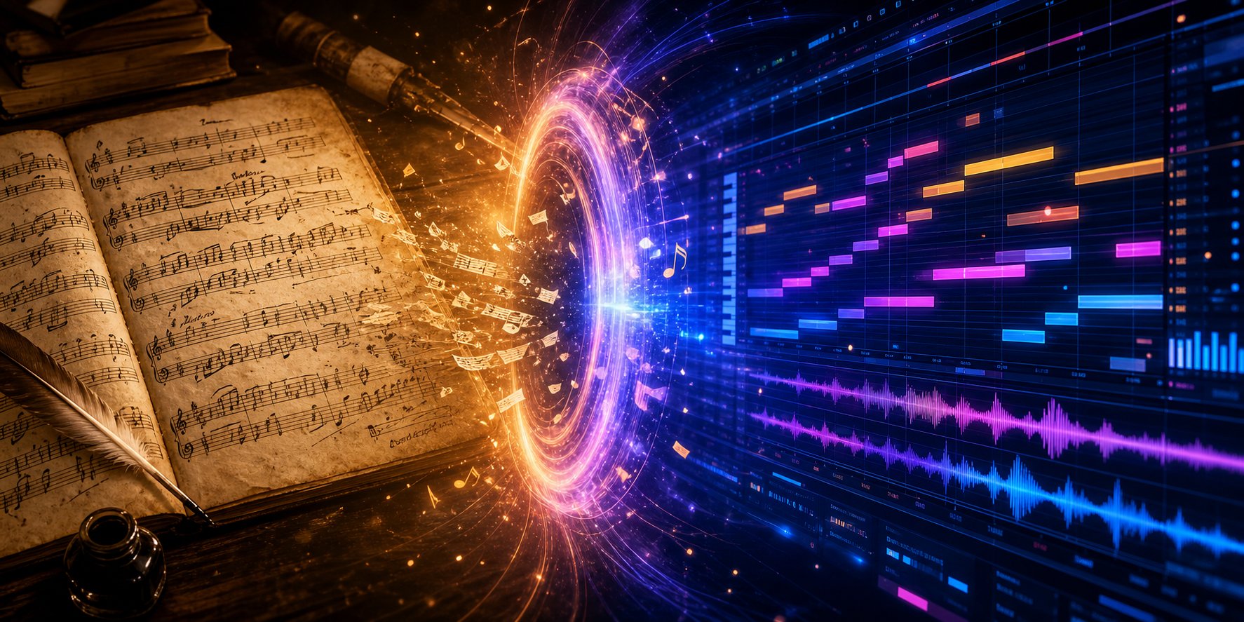 ai bridges the gap between digitizing existing scores and generating new musical compositions from scanned material