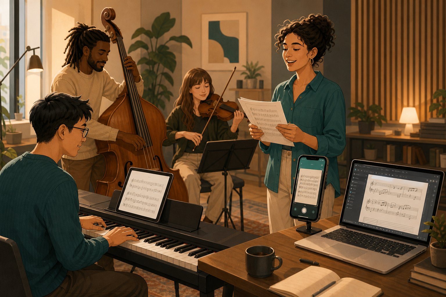 musicians use ai powered sheet music recognition for practice arrangement and accessibility across diverse workflows