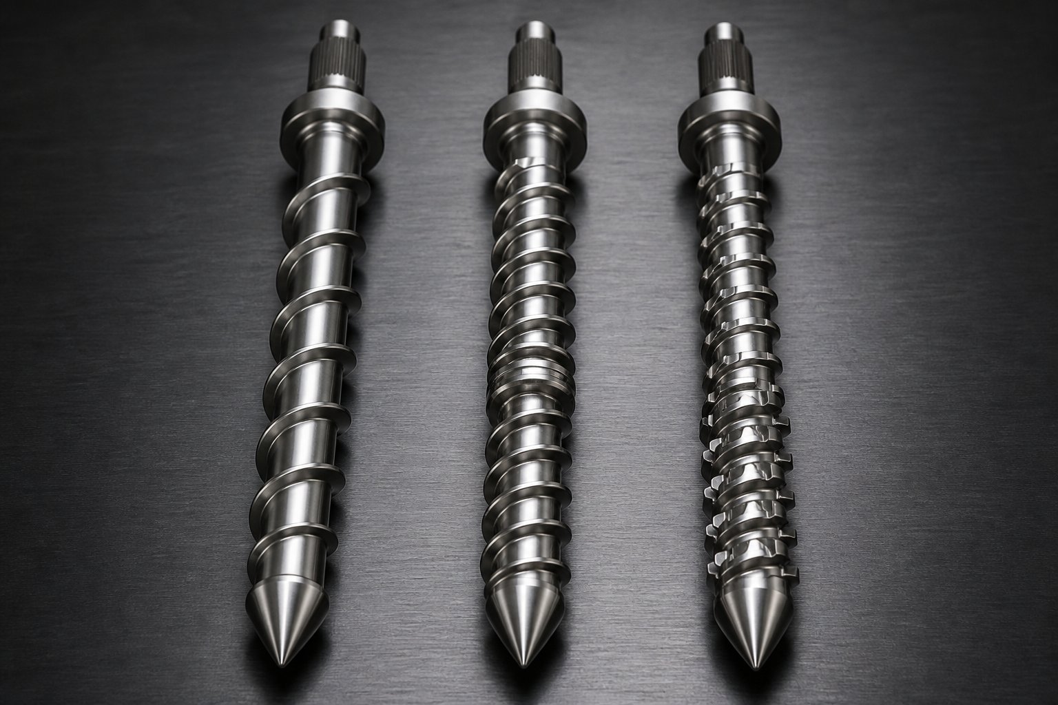 three injection molding screw types %E2%80%94 general purpose barrier and mixing %E2%80%94 each engineered for different melt quality and resin requirements