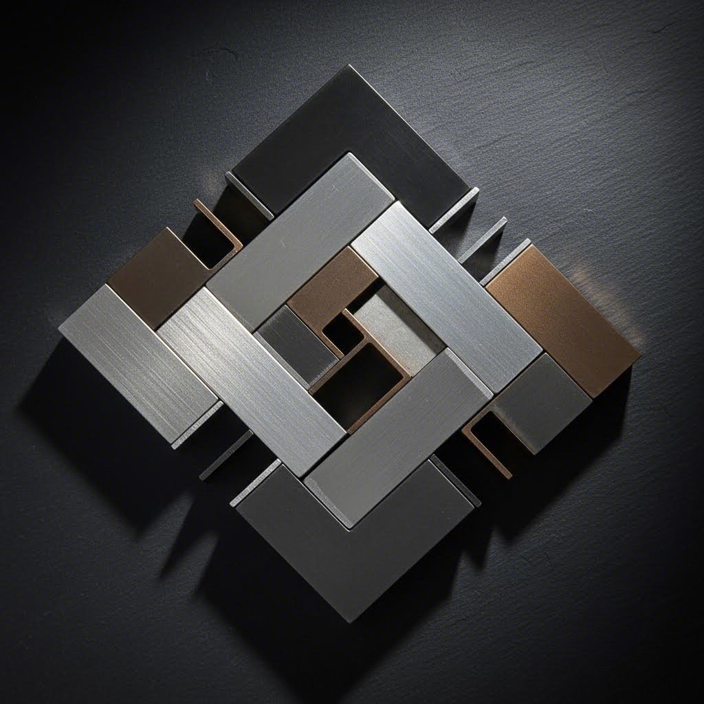 aluminum angle profiles showing mill finish anodized and powder coated surface options