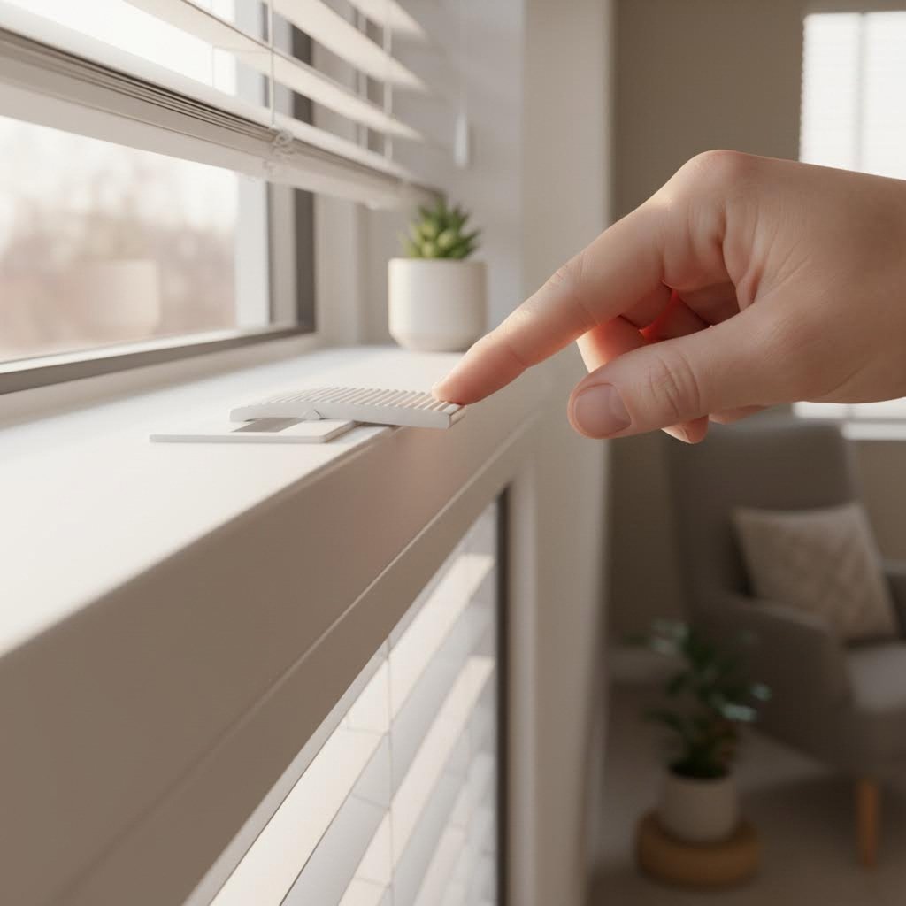 adjusting trickle vent slider to control airflow and reduce draughts