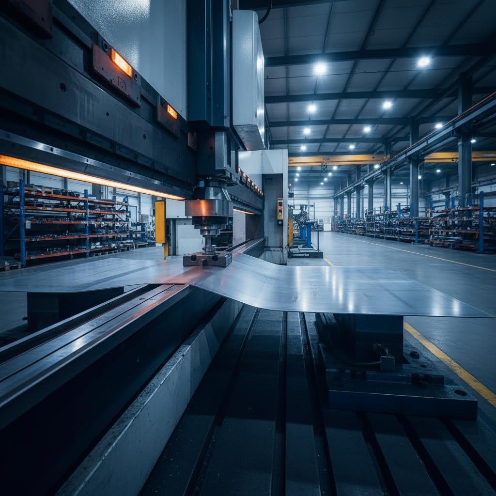 modern sheet metal production facility with cnc press brake forming precision components