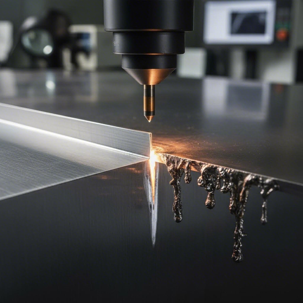 quality inspection reveals difference between clean cuts and dross affected edges