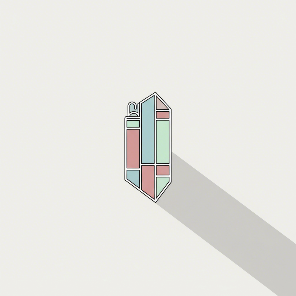 a conceptual illustration of an organized desk featuring a standing pencil case