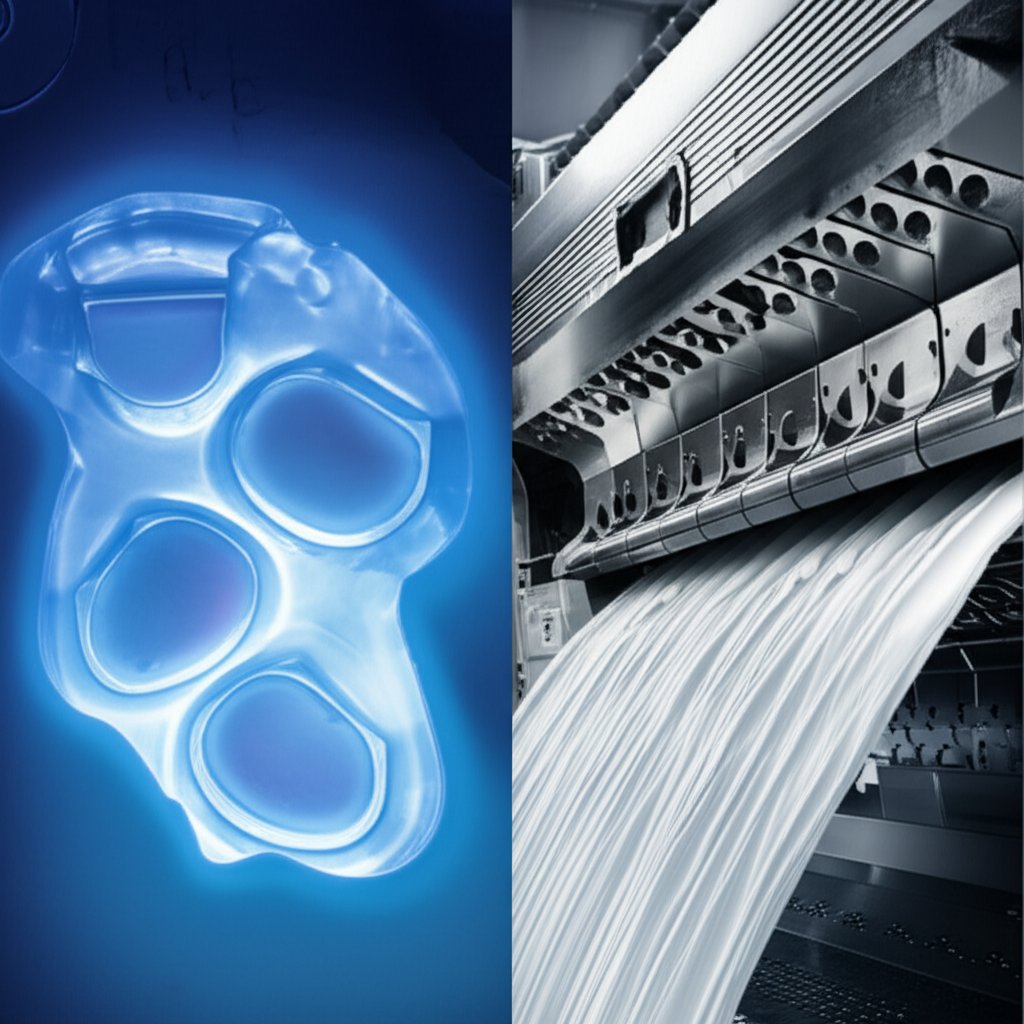 visual comparison of vacuum casting for prototypes versus injection molding for mass production