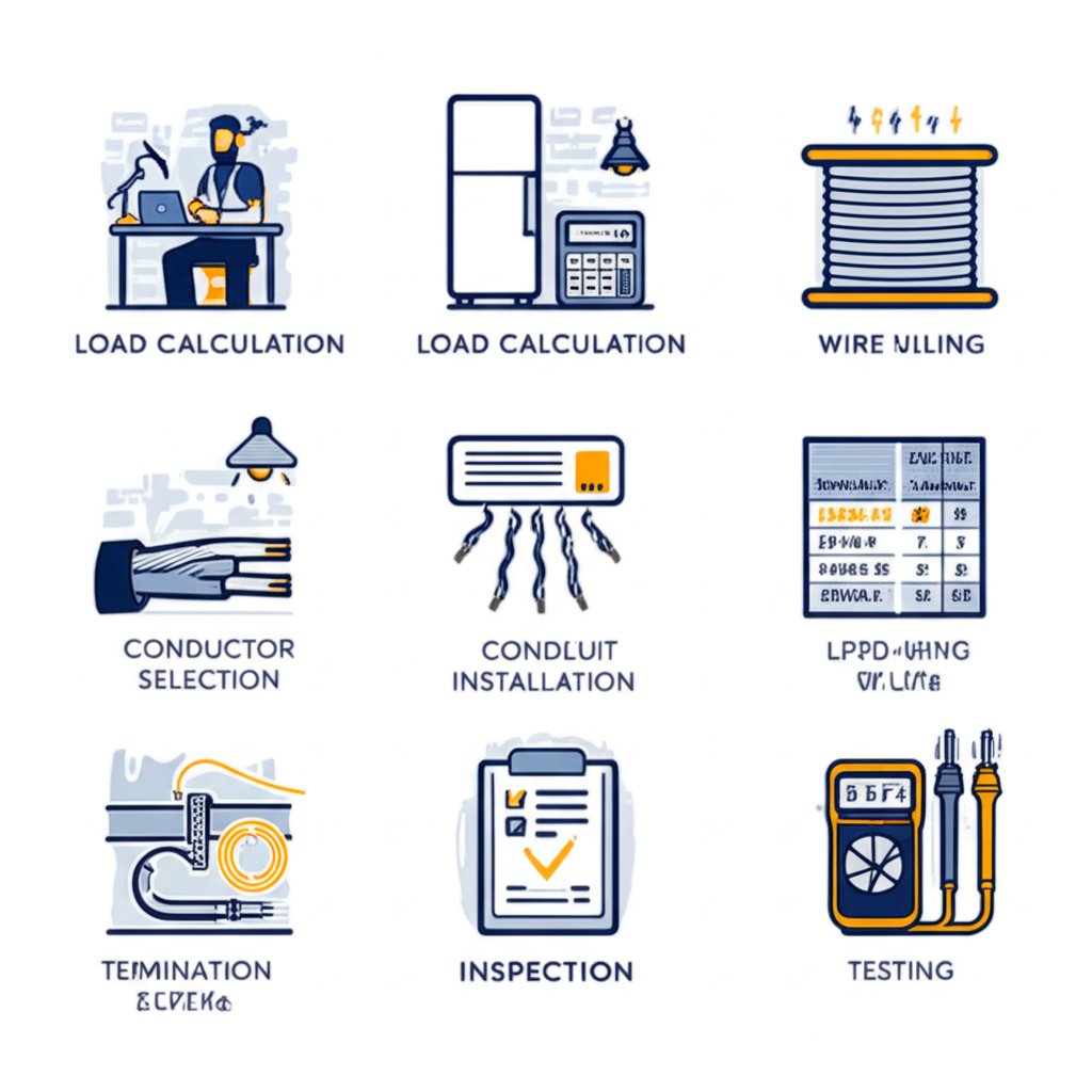 step by step workflow for installing and inspecting 2 awg aluminum wire