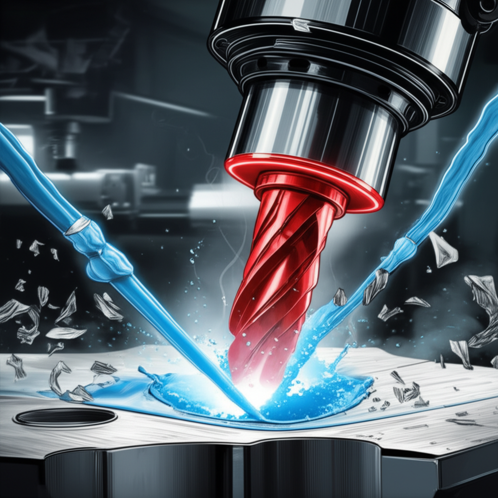diagram showing heat management during the titanium cnc machining process