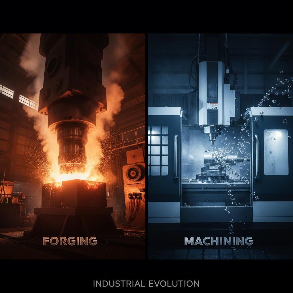 industrial comparison of precision forging and cnc machining processes for metal component manufacturing