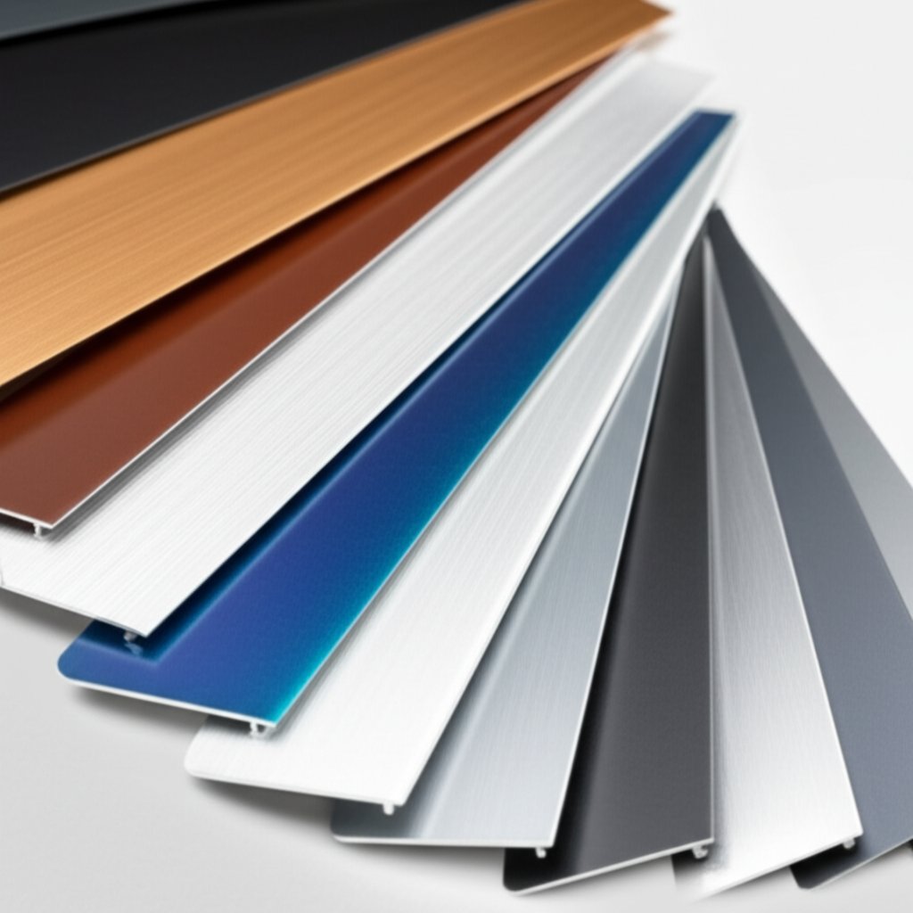 aluminum edge trim samples in various finishes for design and durability