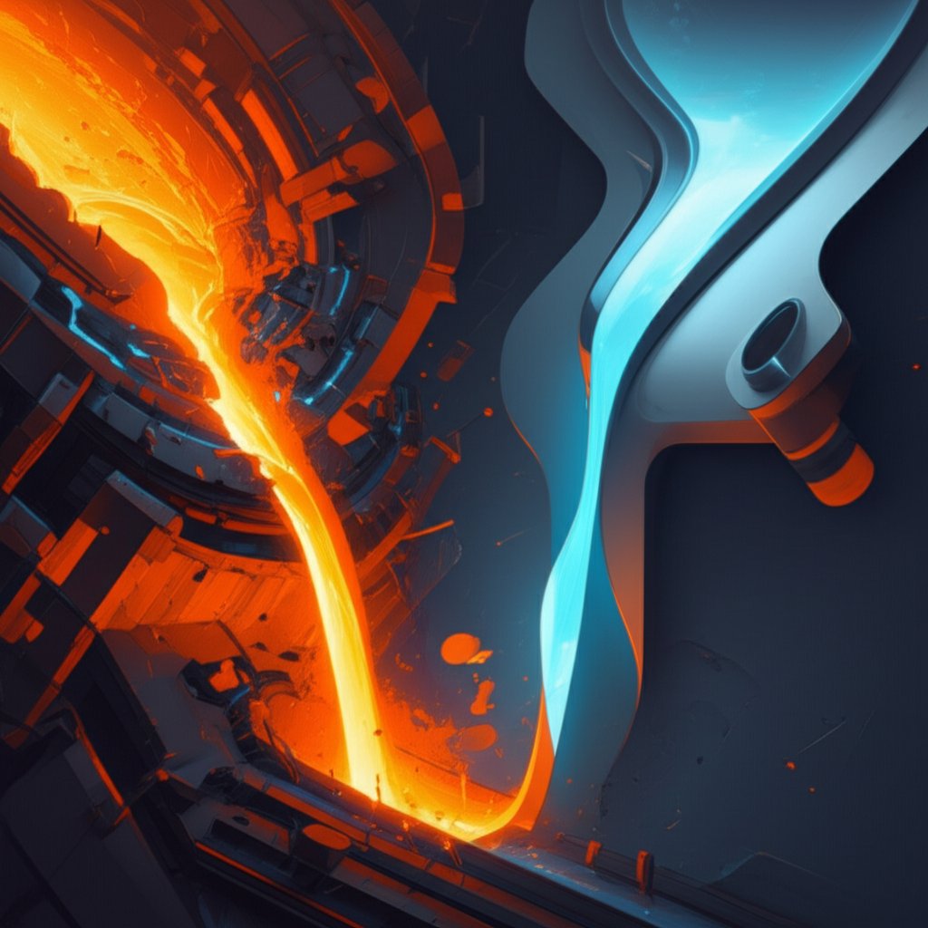 conceptual comparison of turbulent high pressure versus smooth low pressure die casting flows