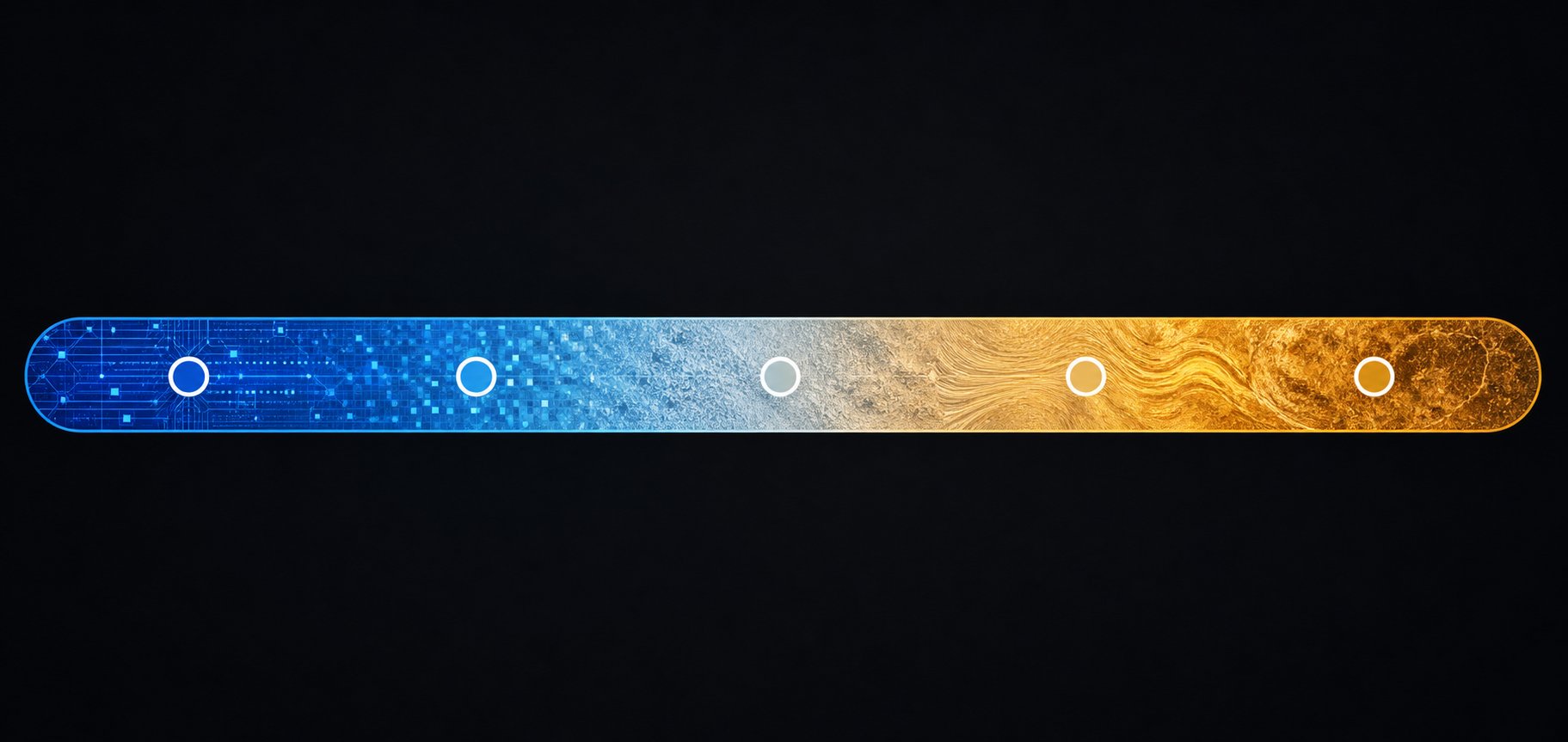 ai involvement in music production exists on a five level spectrum from fully generated to entirely human made