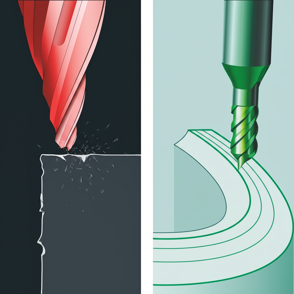 diagram showing how rounded internal corners improve machinability and reduce cost