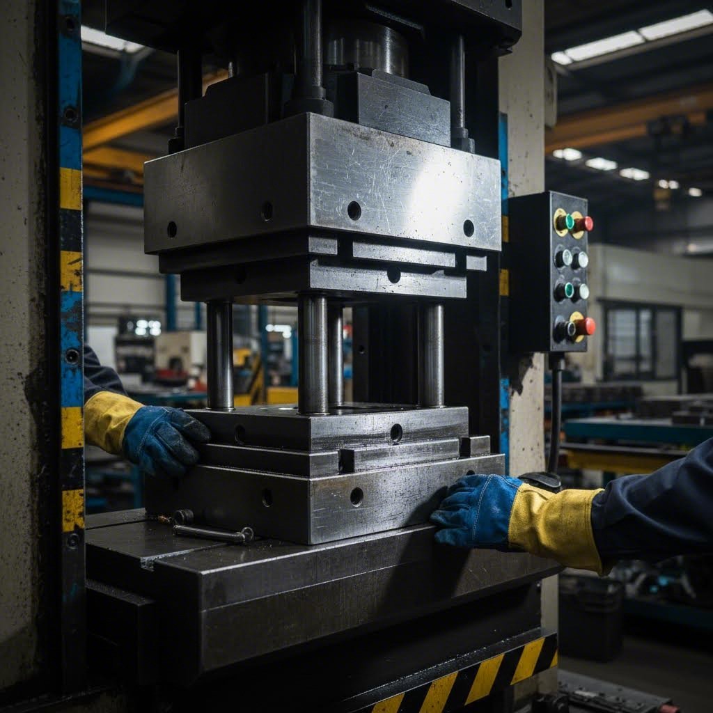 proper die installation and alignment in hydraulic press ensures consistent forming results
