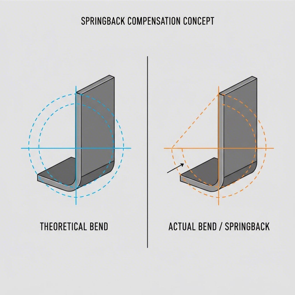 Visualizing springback elastic recovery creates dimensional deviation after forming