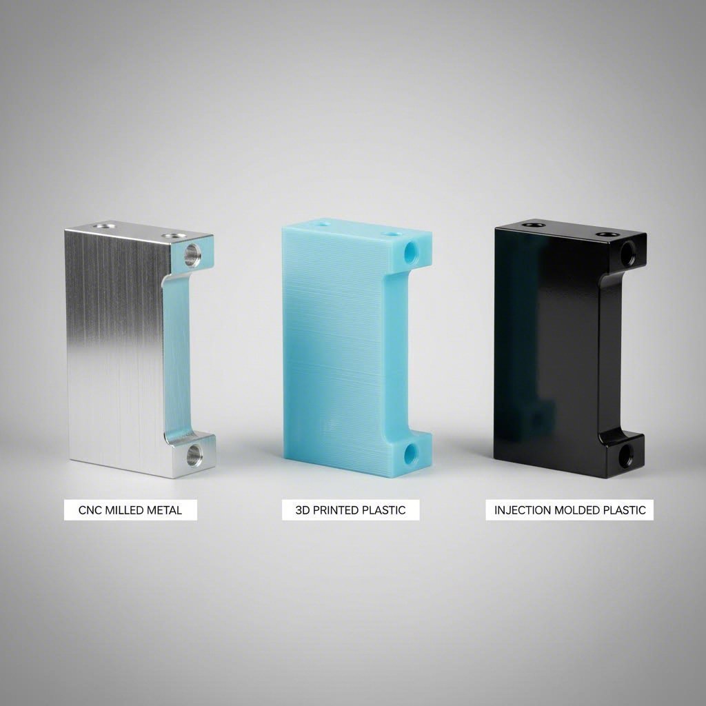 choosing between cnc machining 3d printing and injection molding depends on quantity and requirements