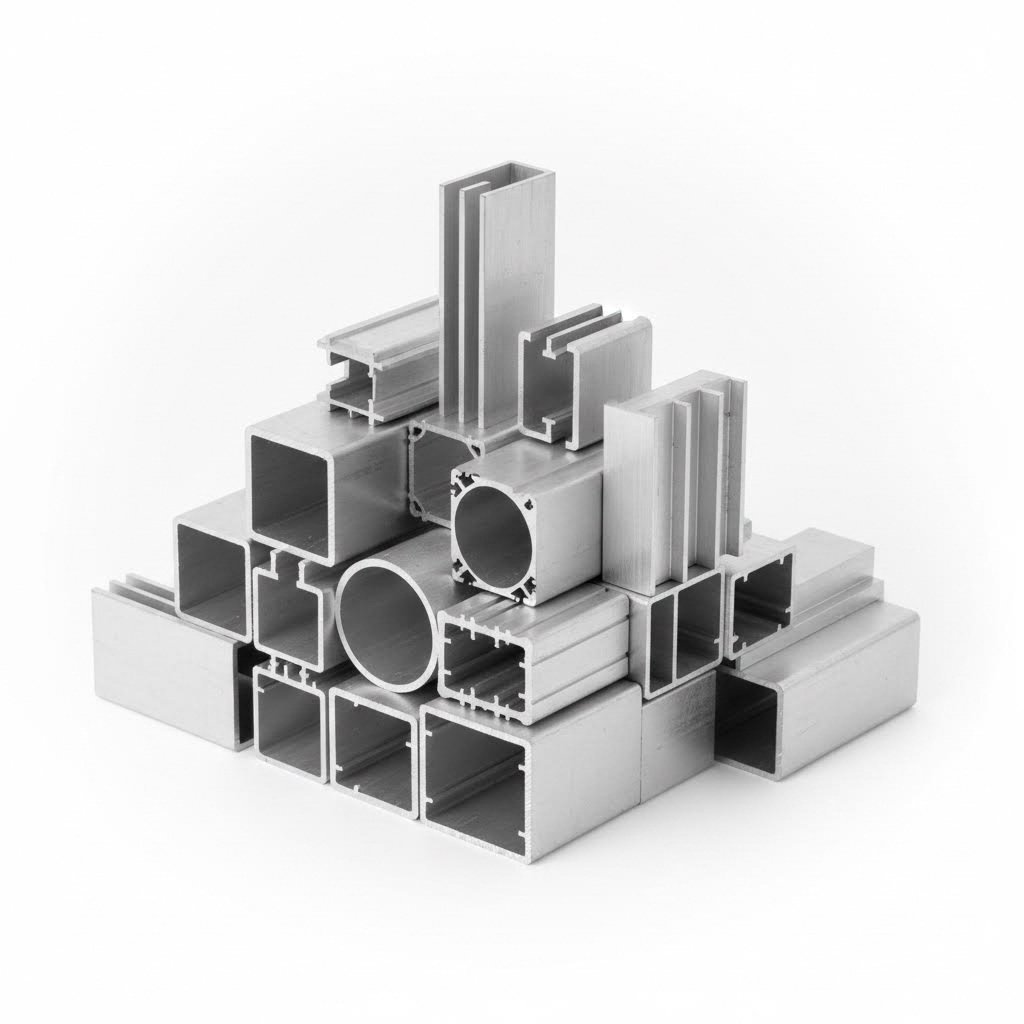 variety of aluminum extrusion profile shapes demonstrating design possibilities