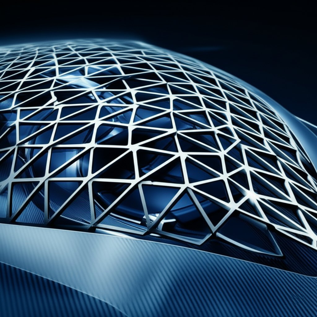 conceptual art of a custom engineered aluminum roof rack structure