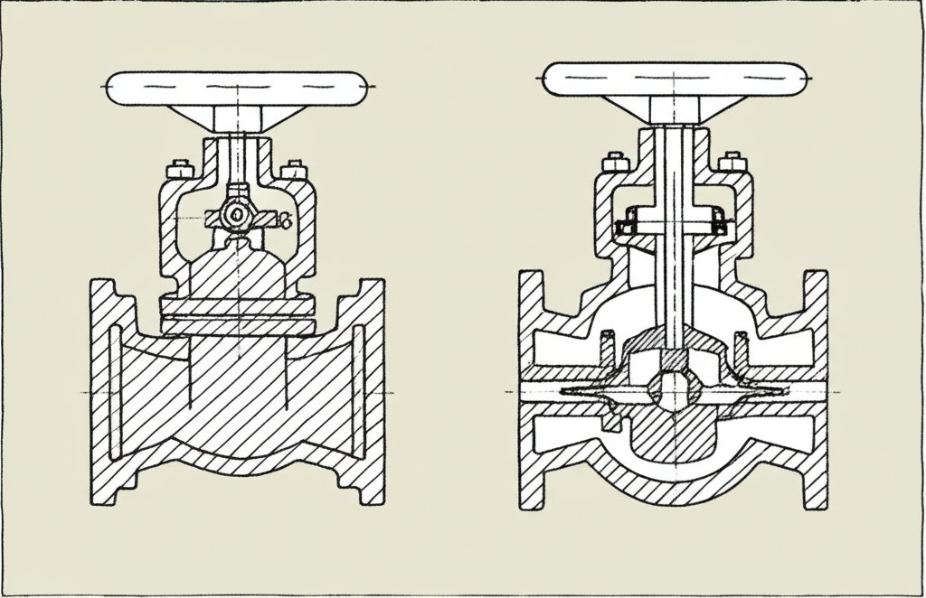 comparison of cast gate valve and cast globe valve designs