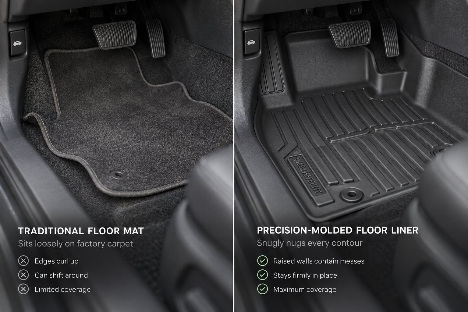 floor mats vs floor liners %E2%80%94 the difference in fit coverage and protection at a glance