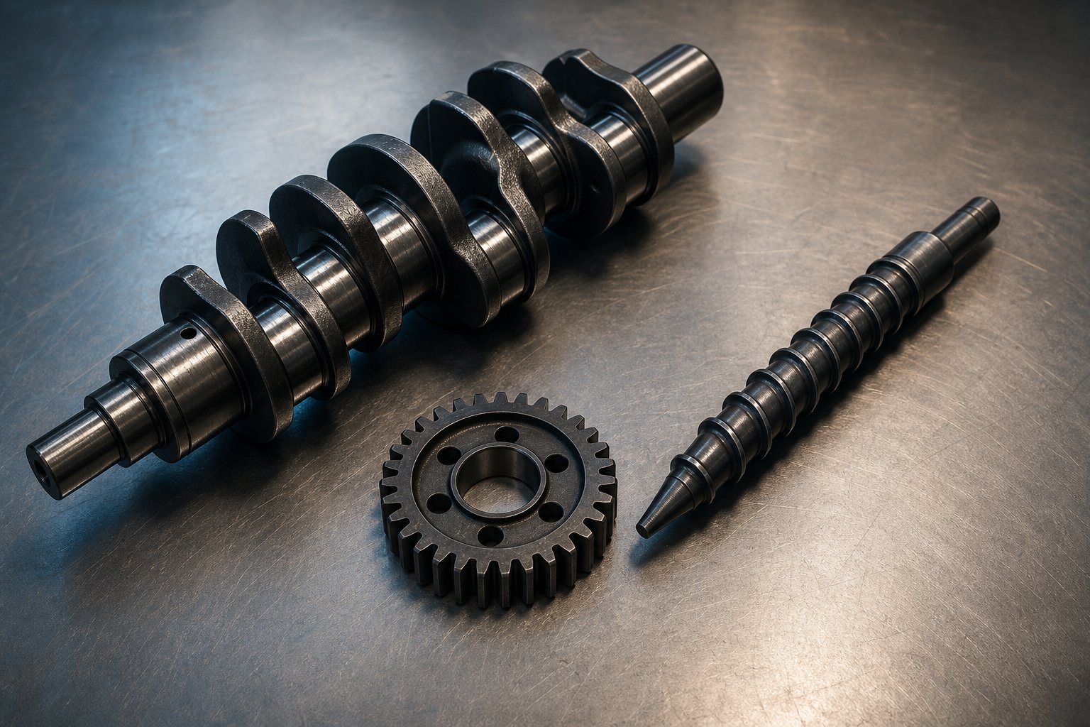 nitrided industrial components including crankshafts gears and extrusion screws benefit from enhanced wear and fatigue resistance